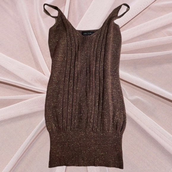 Costa Blanca Long Brown Sequence Cami- S - Picture 8 of 8